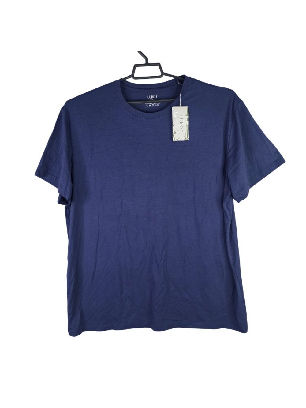 Mens Lubot Navy Blue Undershirt Bamboo Viscose Blend Stretch Short Sleeve XXL